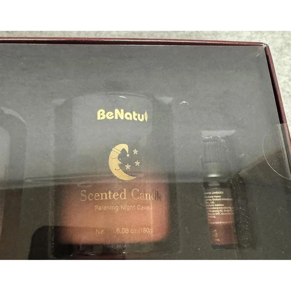 BeNatu Dreamy Nights Trio Lavender Candle Diffuser Essential Oil Gift Set